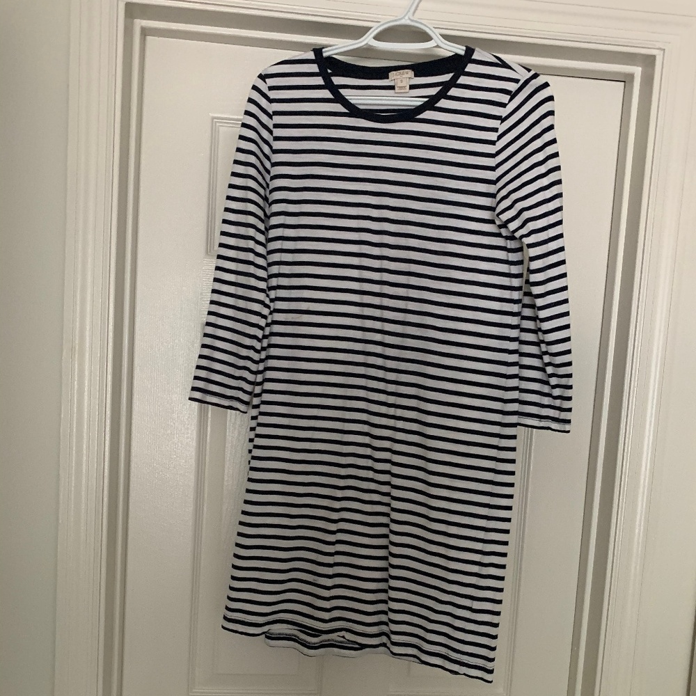 Navy Striped Box Dress